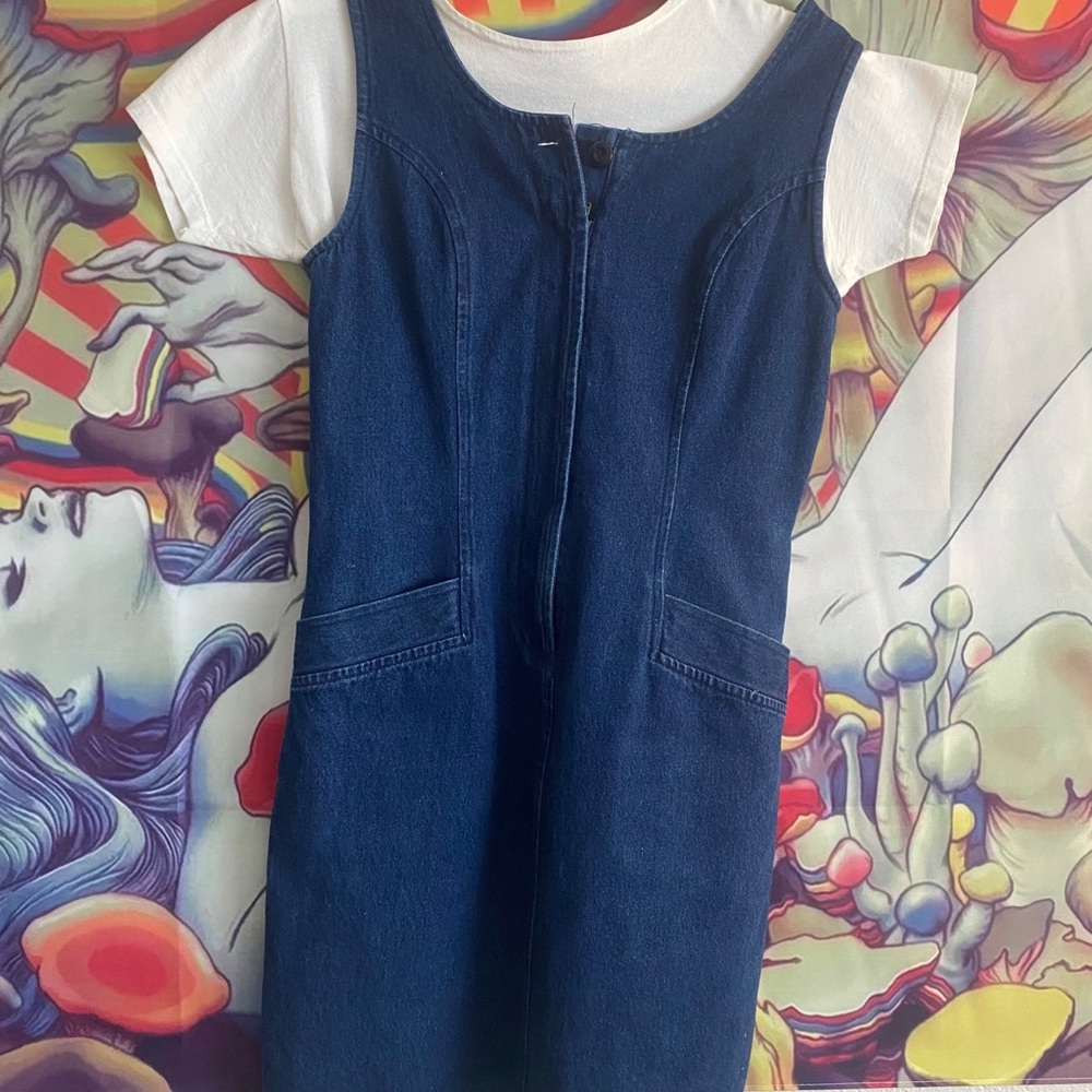 90s Fitted Jean Dress